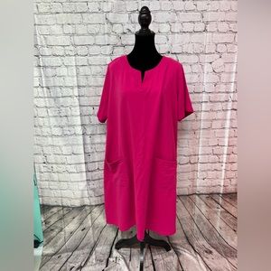 Susan Graver short sleeve dress in 2x